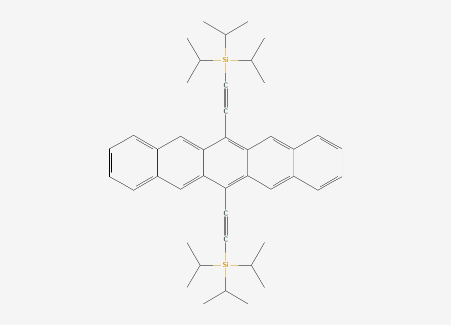Two-dimensional chemical structure of 6,13-Bis(triisopropylsilylethynyl)pentacene