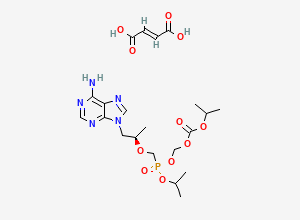 Two-dimensional chemical structure of Tenofovir Disoproxil Fumarate IP Impurity D / Tenofovir Disoproxil Related compound G (fumrate salt), CAS 1422284-15-8