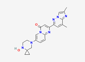 Two-dimensional chemical structure of N-Hydroxy Risdiplam, CAS 2250441-24-6