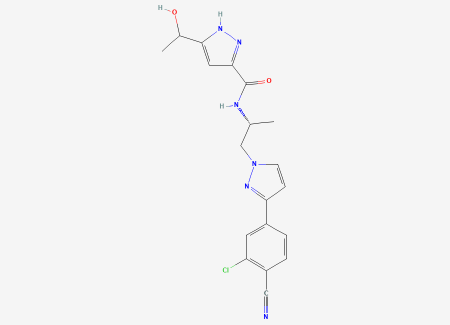 Two-dimensional chemical structure of Darolutamide Impurity 1, CAS 2407645-49-0