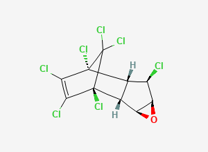 Two-dimensional chemical structure of cis-Heptachlor Epoxide, CAS 1024-57-3