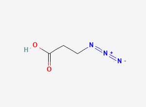 Two-dimensional chemical structure of Azidopropionic acid, CAS 18523-47-2