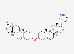 Two-dimensional chemical structure of Abiraterone Dimer Impurity/ Prasteronyl Abiraterone, CAS 2484719-09-5