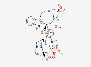 Two-dimensional chemical structure of Vincristine Sulfate EP Impurity E/ Deacetyl Vinblastine, CAS 3352-69-0