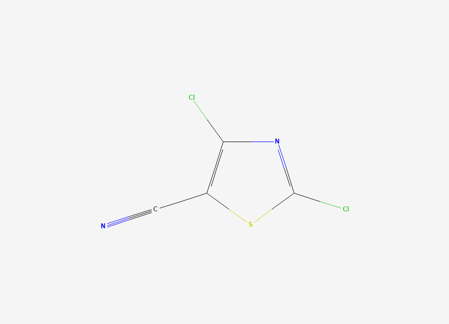 Two-dimensional chemical structure of 2,4-Dichloro-5-cyanothiazole