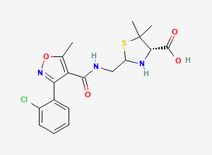 Two-dimensional chemical structure of Cloxacillin EP Impurity B / Penilloic Acid of Cloxacillin, CAS 1642559-64-5