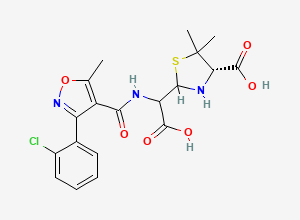 Two-dimensional chemical structure of Cloxacillin Penicilloic Acid / Cloxacillin Sodium EP Impurity A / Penicilloic Acid of Cloxacillin, CAS 1642629-96-6