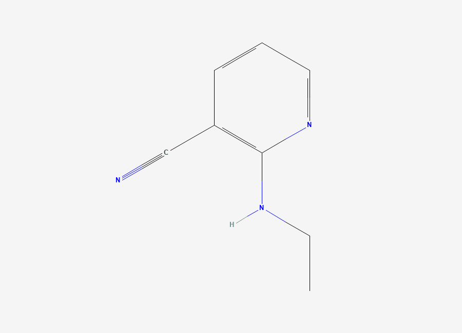 Two-dimensional chemical structure of 2-(Ethylamino)nicotinonitrile