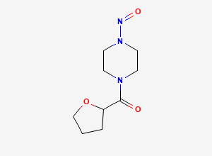 Two-dimensional chemical structure of N-nitroso tetrahydrofuroylpiprazine