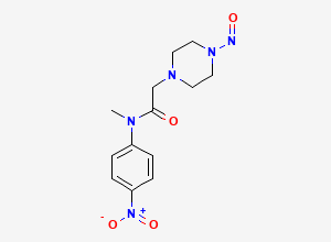 Two-dimensional chemical structure of Nintedanib 4-Nitrophenyl 2-(4-Nitroso), CAS 2490403-92-2