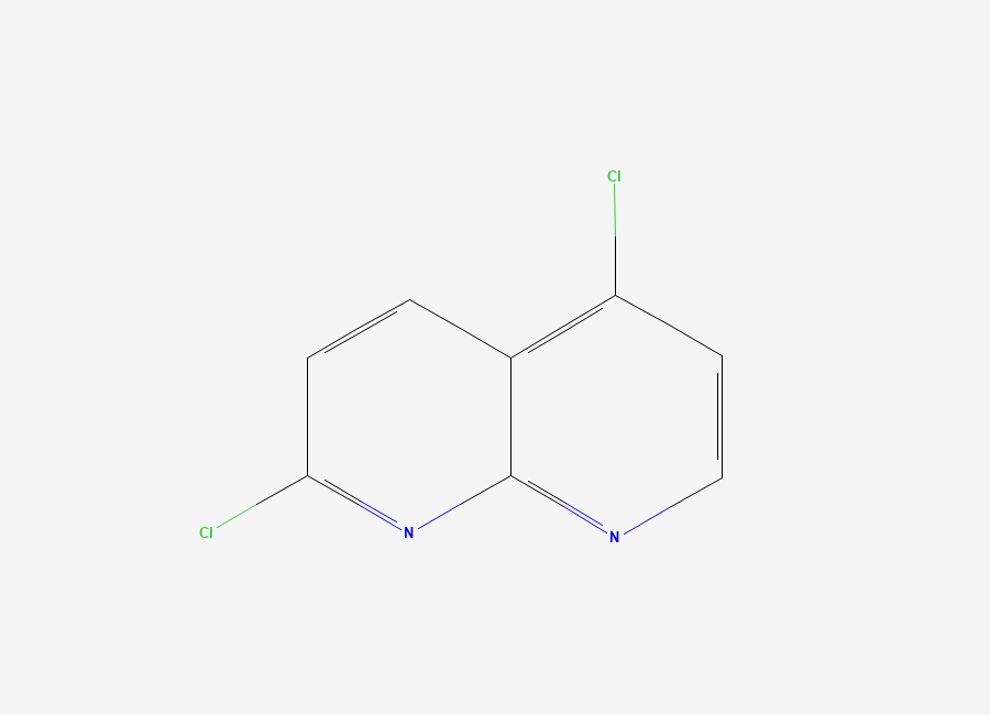 Two-dimensional chemical structure of 2,5-Dichloro-1,8-naphthyridine
