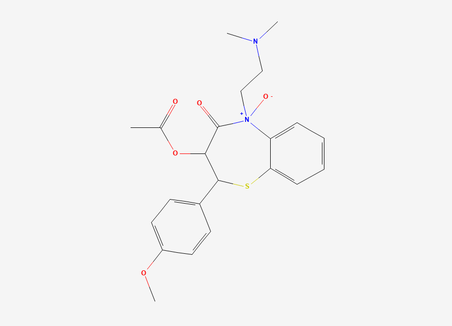 Two-dimensional chemical structure of Diltiazem N-Oxide, CAS 142843-04-7
