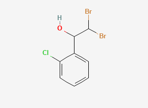 Two-dimensional chemical structure of 2,2-Dibromo-1-(2-chlorophenyl)ethanol