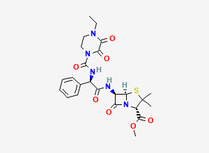 Two-dimensional chemical structure of Piperacillin Methyl Ester, CAS 65700-41-6