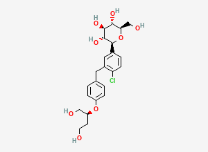 Two-dimensional chemical structure of Empagliflozin metabolite M468/1