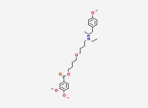 Two-dimensional chemical structure of Mebeverine EP Impurity K (Free Base)