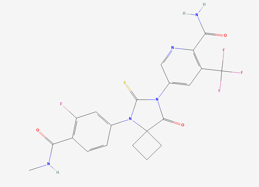 Two-dimensional chemical structure of Apalutamide Amide Impurity