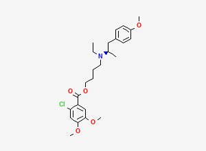 Two-dimensional chemical structure of Mebeverine EP Impurity N (Free Base)