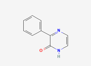 Two-dimensional chemical structure of Ampicillin EP Impurity H /Phenylpyrazinol, CAS 73200-73-4