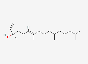 Two-dimensional chemical structure of (6E)-3,7,11,15-tetramethylhexadeca-1,6-dien-3-ol