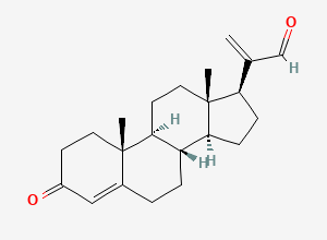 Two-dimensional chemical structure of Progesterone EP Impurity L/ Progesterone BP Impurity L, CAS 2257421-80-8