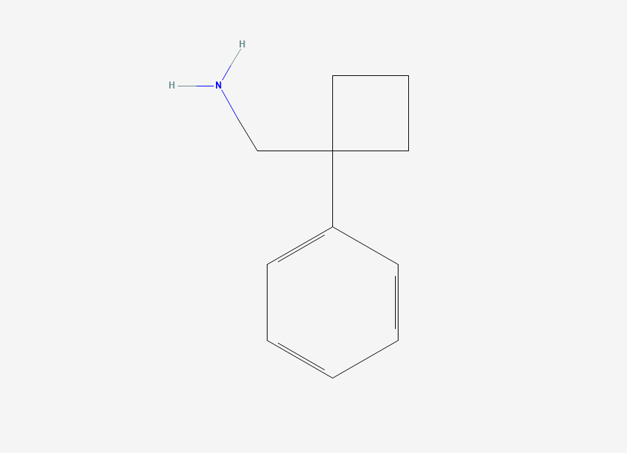 Two-dimensional chemical structure of (1-Phenylcyclobutyl)methanamine