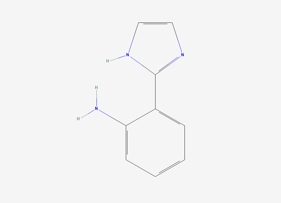 Two-dimensional chemical structure of 2-(1H-Imidazol-2-yl)aniline