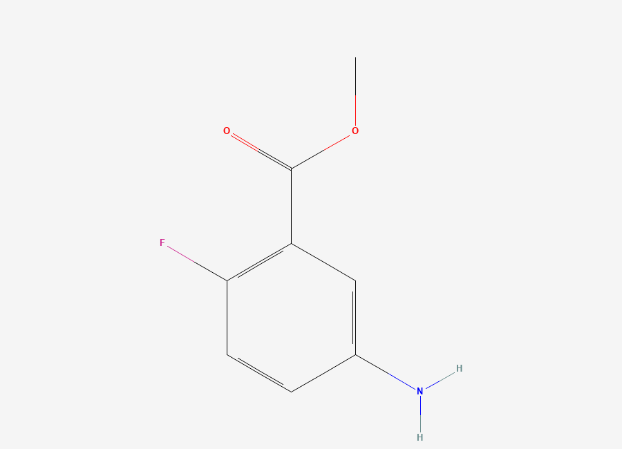Two-dimensional chemical structure of Methyl 5-amino-2-fluorobenzoate
