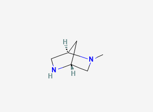 Two-dimensional chemical structure of (1R,4R)-2-Methyl-2,5-diazabicyclo[2.2.1]heptane