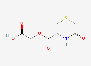 Two-dimensional chemical structure of 2-((5-Oxothiomorpholine-3-carbonyl)oxy)acetic acid