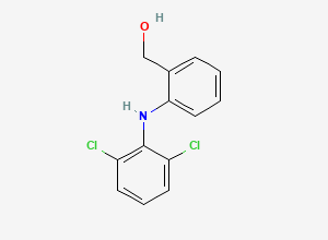 Two-dimensional chemical structure of Diclofenac EP Impurity C /Diclofenac Related Compound C / Diclofenac Alcohol Analog, CAS 27204-57-5