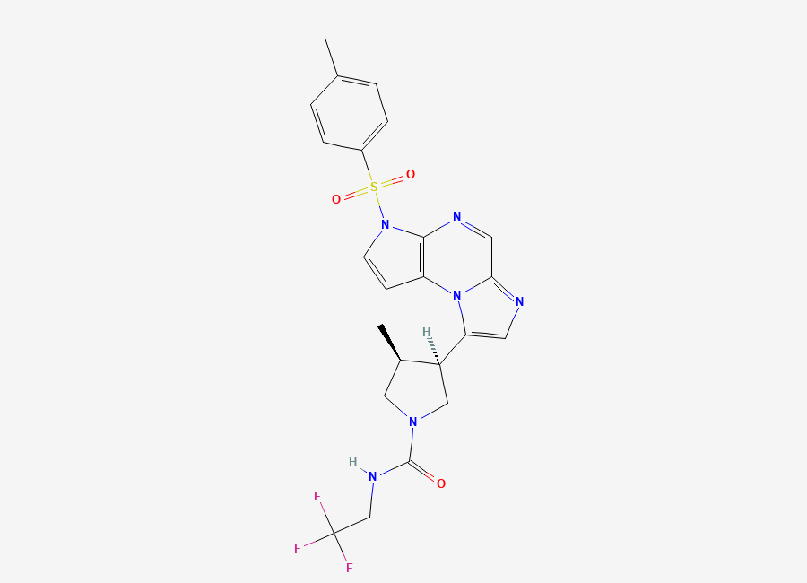 Two-dimensional chemical structure of Upadacitinib N1-Tosyl Impurity, CAS 2411540-30-0