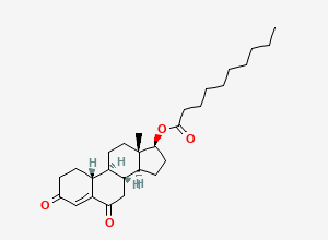 Two-dimensional chemical structure of Nandrolone Decanoate EP Impurity F