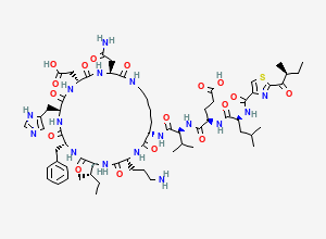 Two-dimensional chemical structure of Bacitracin EP Impurity H, CAS 144572-55-4