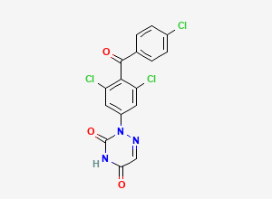 Two-dimensional chemical structure of Diclazuril EP Impurity D/ Diclazuril Ketone (Free Base), CAS 133648-81-4