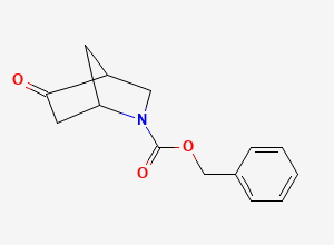 Two-dimensional chemical structure of Benzyl 5-oxo-2-azabicyclo[2.2.1]heptane-2-carboxylate