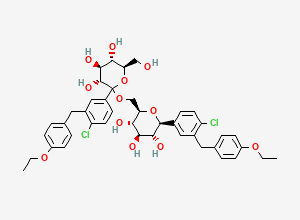 Two-dimensional chemical structure of Dapagliflozin Impurity 23, CAS 2452300-78-4