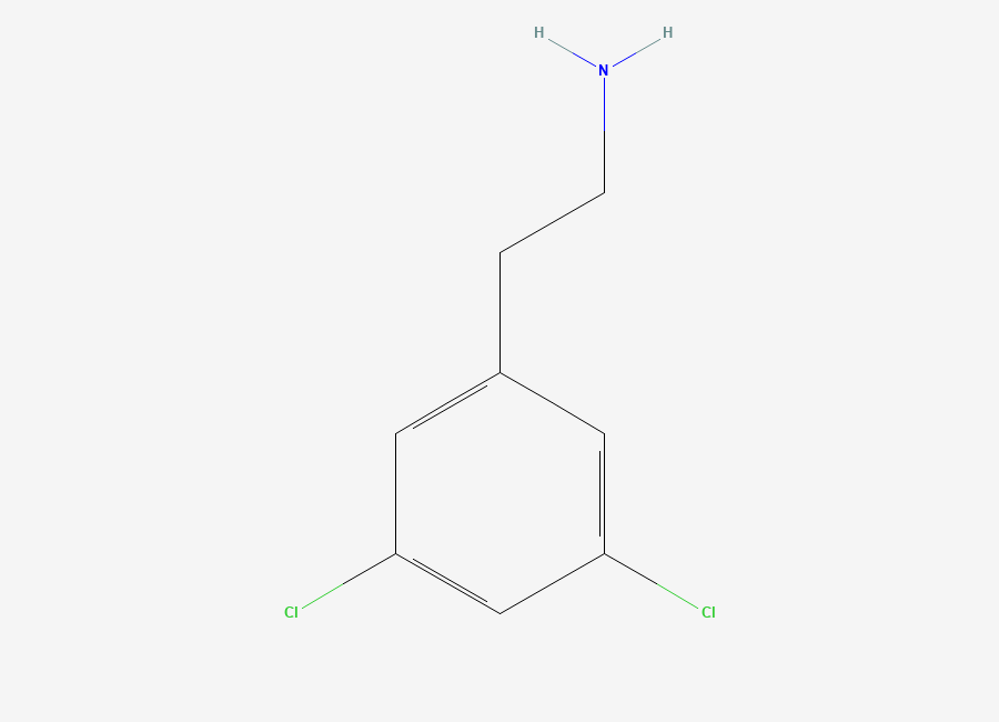 Two-dimensional chemical structure of 2-(3,5-Dichlorophenyl)ethan-1-amine