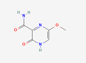 Two-dimensional chemical structure of 3-Hydroxy-6-methoxypyrazine-2-carboxamide, CAS 2460733-77-9