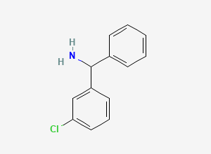 Two-dimensional chemical structure of (3-Chlorophenyl)(phenyl)methanamine