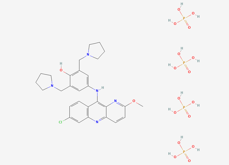 Two-dimensional chemical structure of Pyronaridine tetraphosphate
