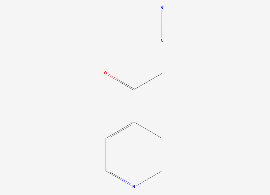 Two-dimensional chemical structure of 3-Oxo-3-(pyridin-4-yl)propanenitrile