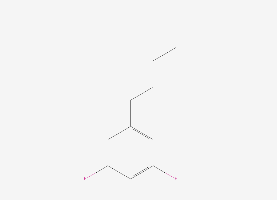 Two-dimensional chemical structure of 1,3-Difluoro-5-pentylbenzene