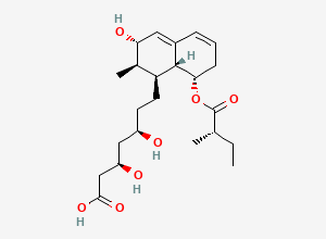 Two-dimensional chemical structure of 3'alpha-Isopravastatin, CAS 81131-74-0