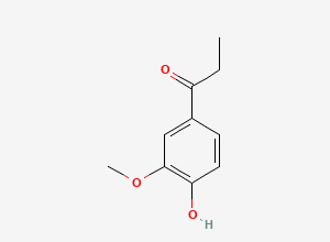 Two-dimensional chemical structure of Propioguaiacol, CAS 1835-14-9