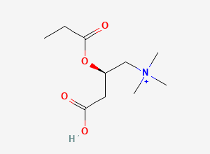 Two-dimensional chemical structure of Levocarnitine-propionate
