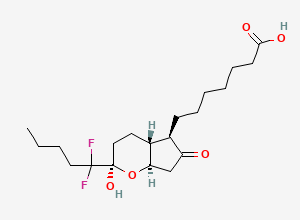 Two-dimensional chemical structure of Lubiprostone, CAS 333963-40-9