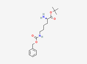 Two-dimensional chemical structure of N6-[(Phenylmethoxy)carbonyl]-L-lysine 1,1-dimethylethyl ester
