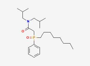 Two-dimensional chemical structure of octyl(phenyl)-N,N-diisobutylcarbamoylmethylphosphine oxide