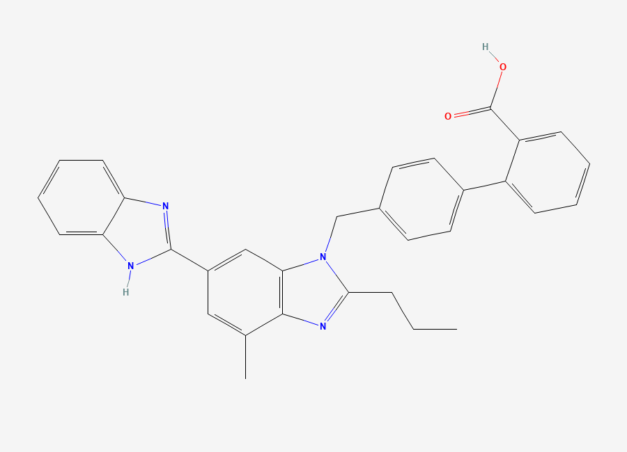 Two-dimensional chemical structure of N-Desmethyl Telmisartan, CAS 144701-81-5
